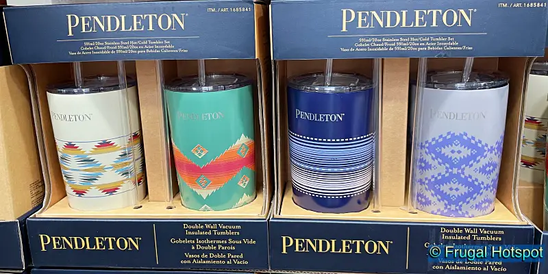 Pendleton Tumblers Cups Set Of 2 NEW 20 oz Double Wall Vacuum Insulated Blue
