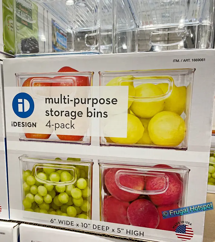iDESIGN Multi-Purpose Storage Bins Clear 4-Pack.
