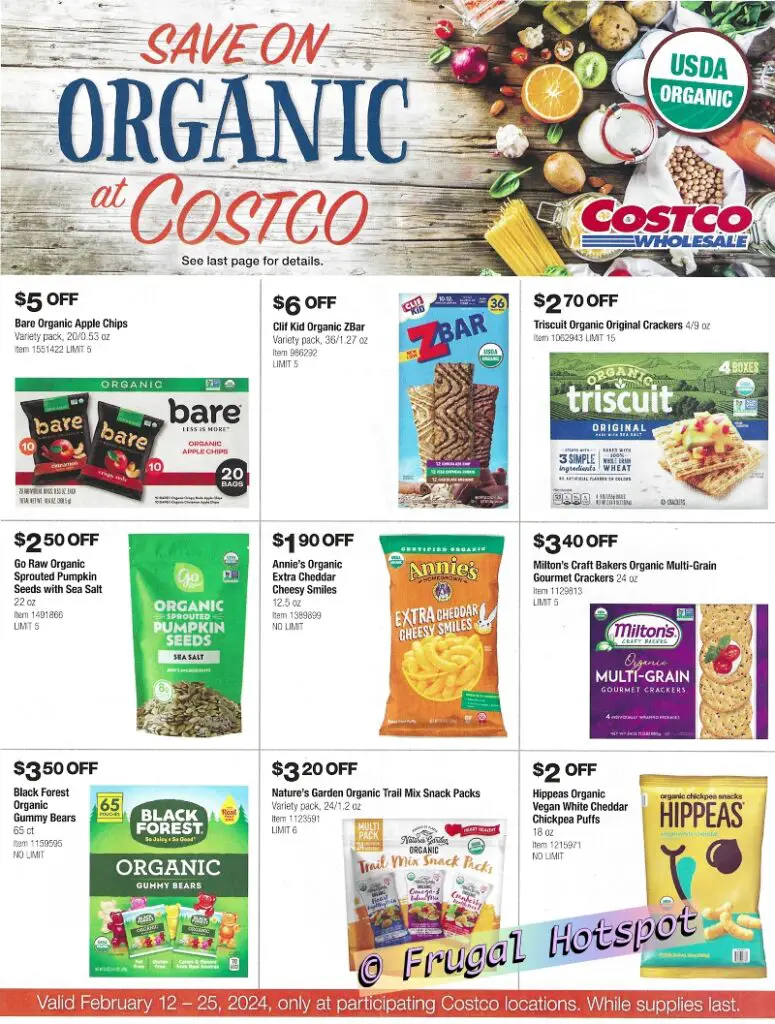 Costco Organic Coupon Book: FEBRUARY 2024 (NW)