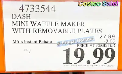 Dash mini Waffle Maker | snowman | Santa | pumpkin | Costco Sale Price | Item 4733544