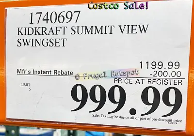 KidKraft Summit View Swing Set | Costco Sale Price | Item 1740697