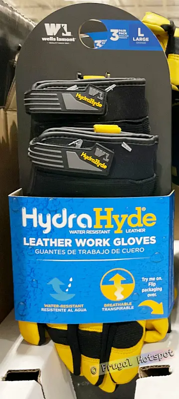 Wells Lamont Men's HydraHyde Leather Work Gloves | Costco 1707706