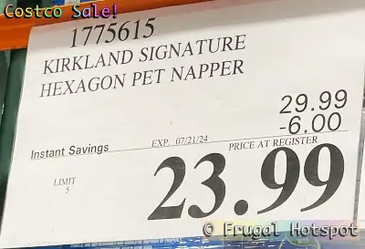 Kirkland Signature Hexagon Pet Napper Dog Bed | Costco Sale Price | Item 1775615