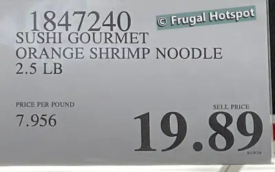 Sushi Gourmet Orange Shrimp Yakisoba | Costco Price | Item 1847240