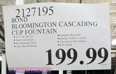 Bond Bloomington Cascading Cup Fountain | Costco Price | Item 2127195